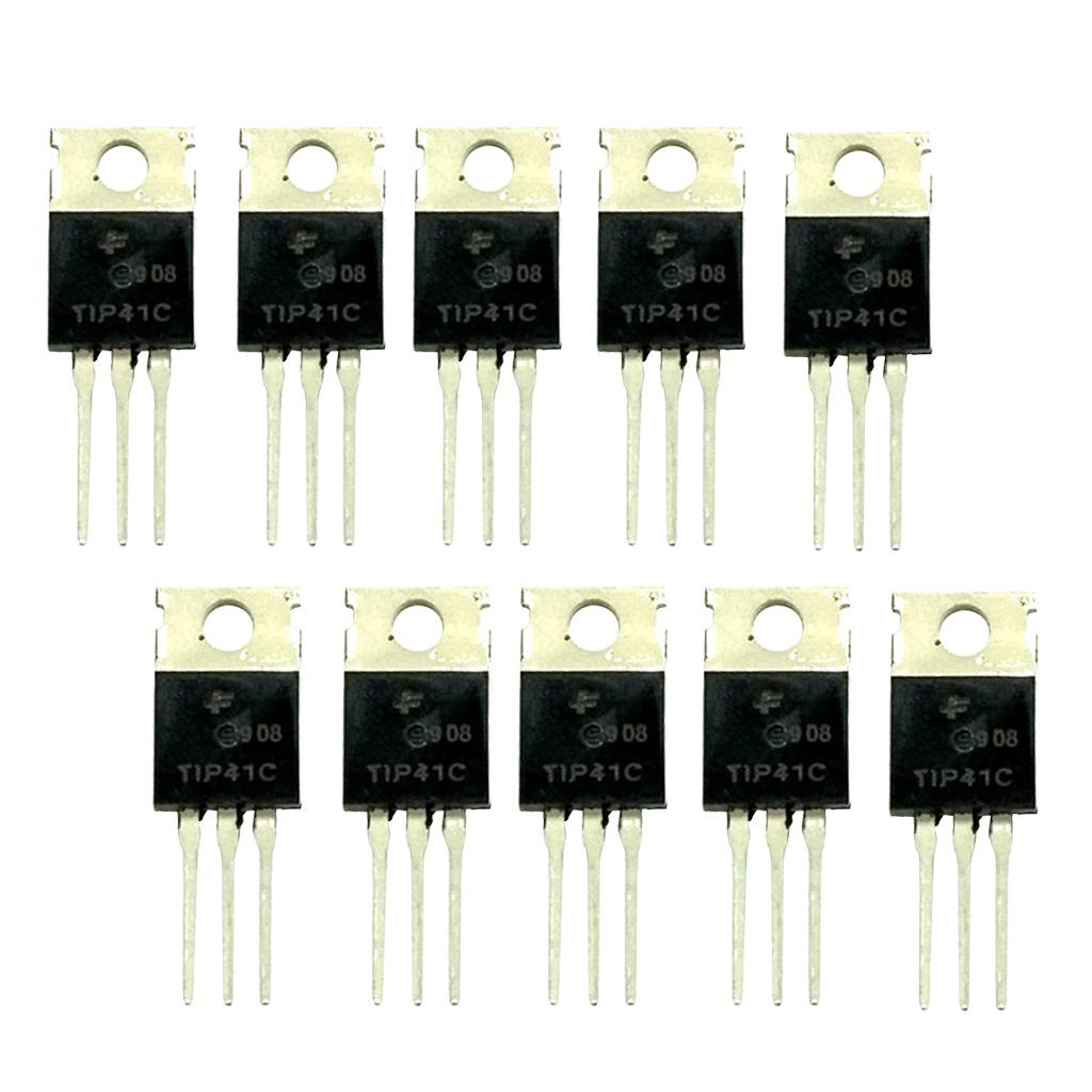 10x TIP41C NPN Transistor Công Suất Amp Chuyển Mạch Triode Đến-220 100V 6A 65W Bán Dẫn Sản Phẩm
