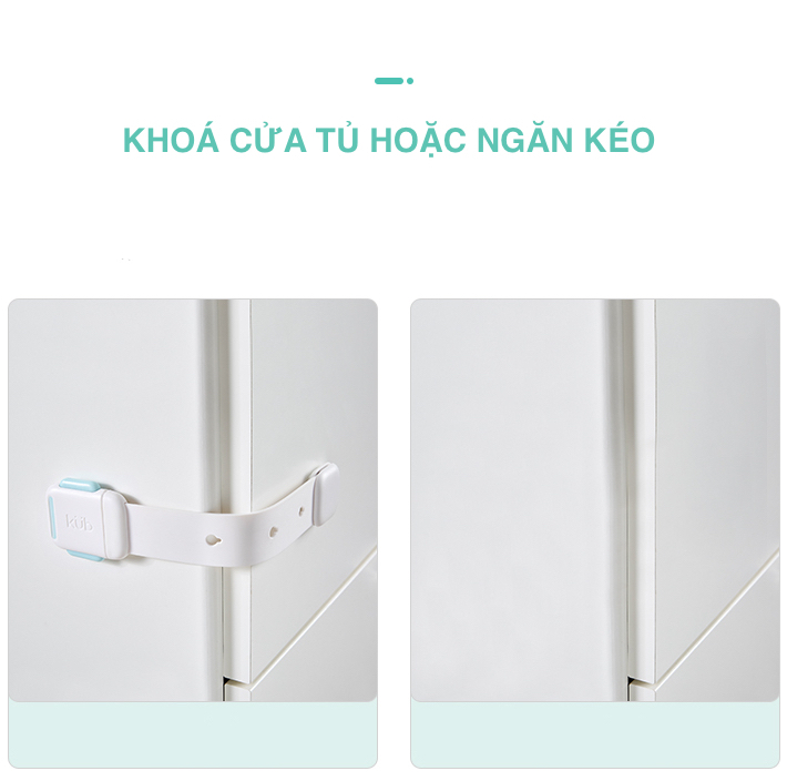 Bộ 4 Cái Khoá Ngăn Kéo, Cửa Tủ Lạnh, Của Tủ Quần Áo - 4 Khóa Dạng Dây