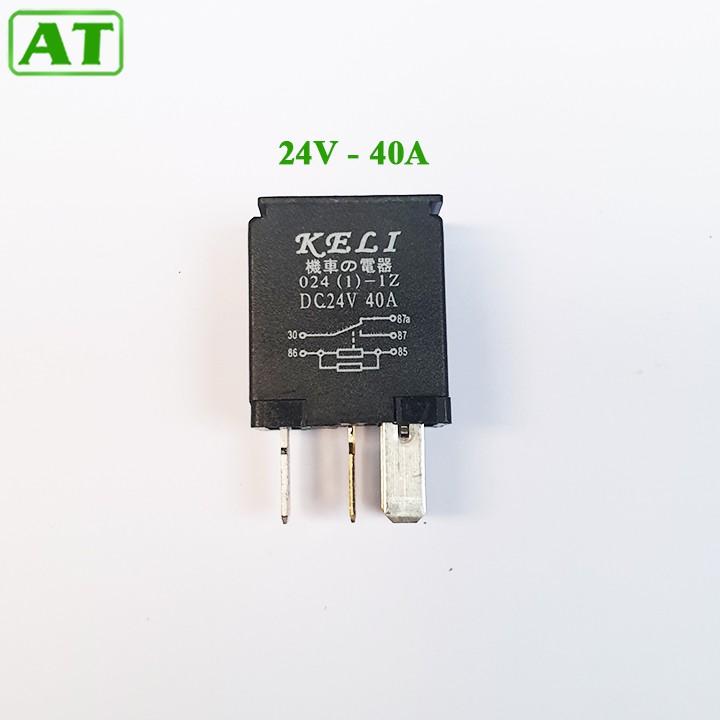 Rơ Le Điều Hòa Ô Tô 5 Chân 12V 40A hoặc 24V 40A Màu Đen