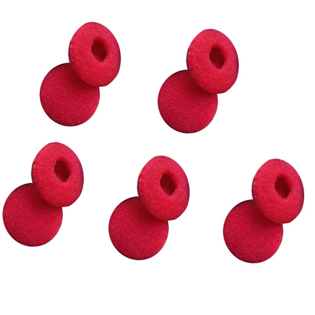 10 Pcs Foam Ear Pad Cover Earphone Earbud Anti-slip for red