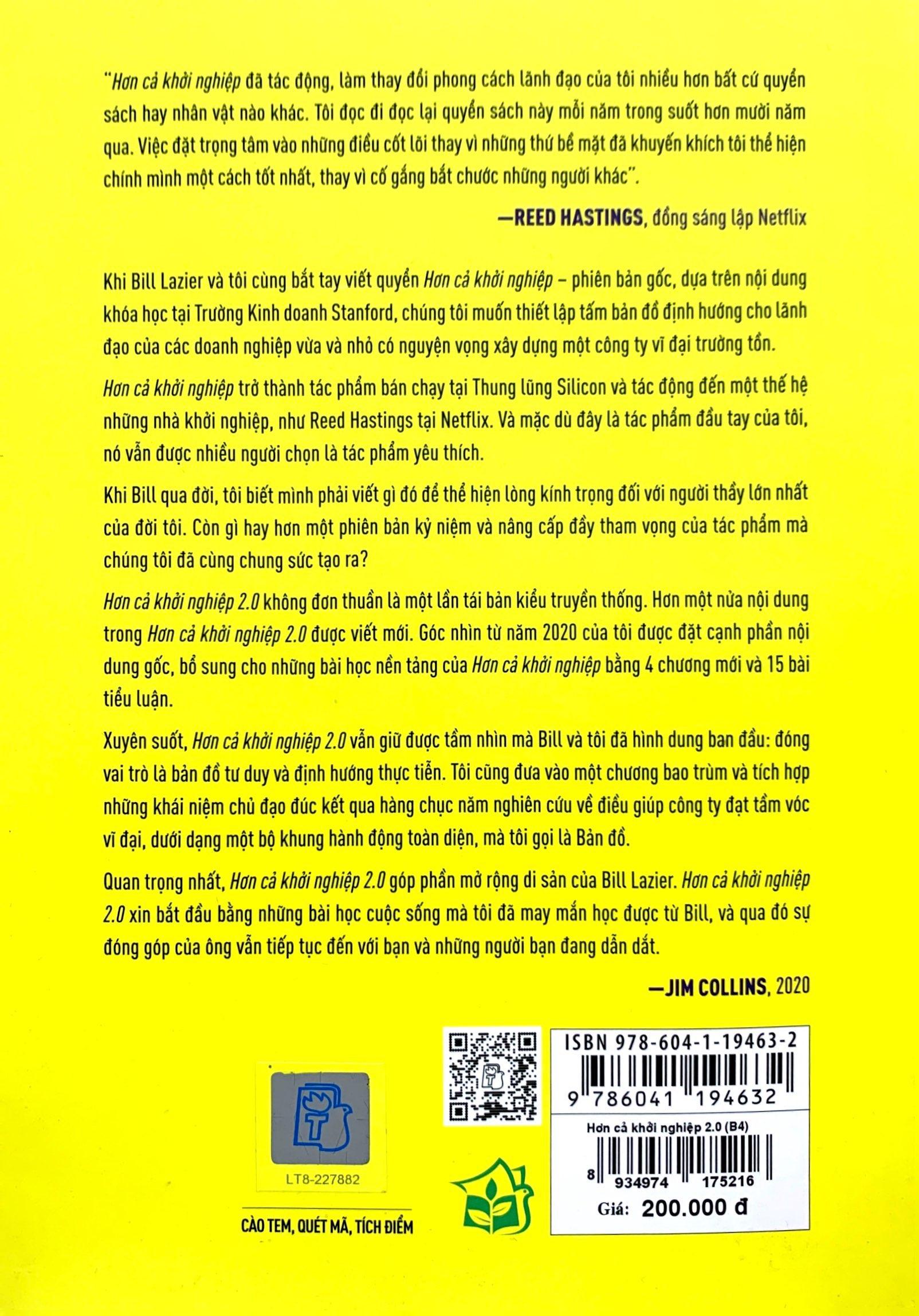 Hơn Cả Khởi Nghiệp 2.0: Xây Dựng Công Ty Từ Khởi Nghiệp Đến Vĩ Đại Trường Tồn