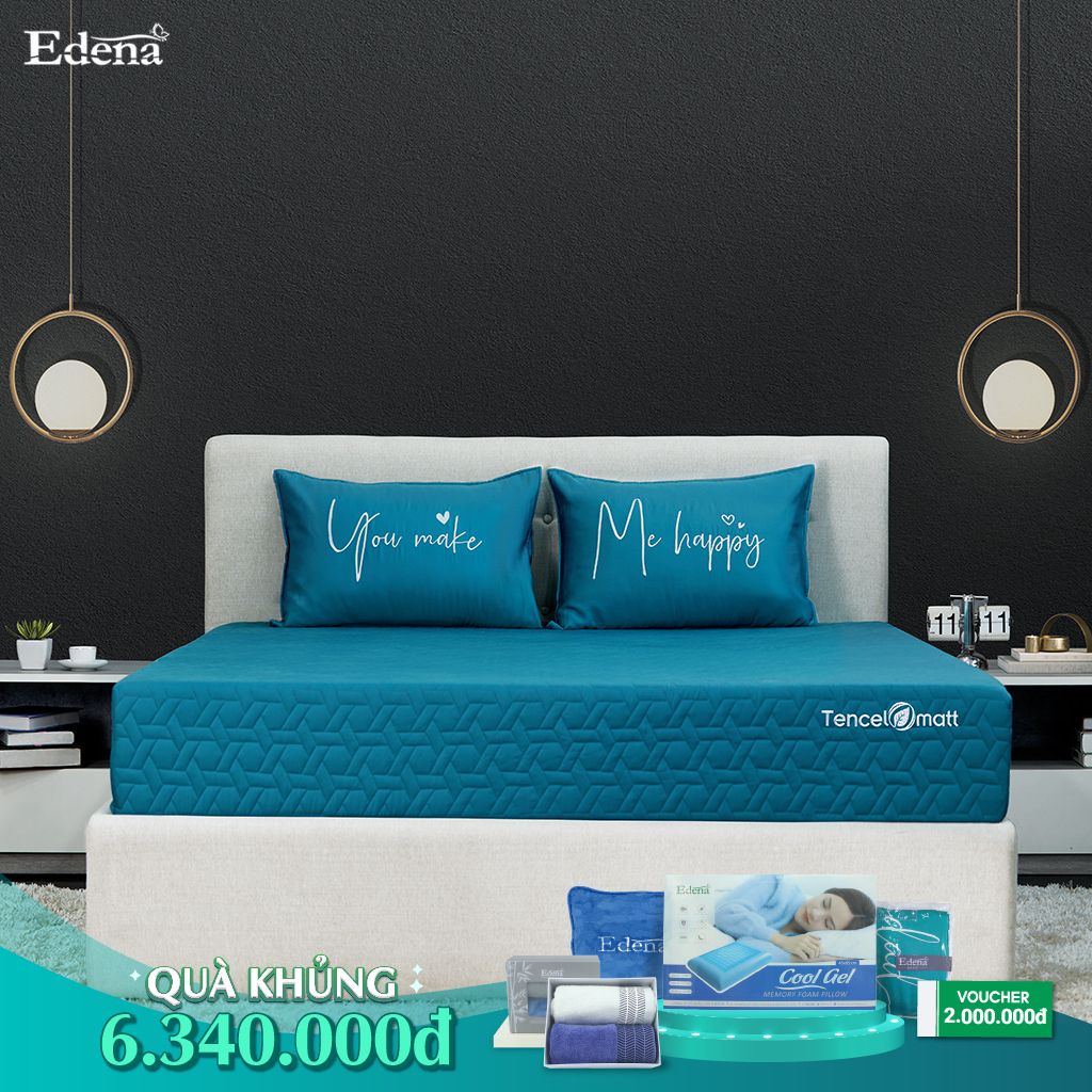 Nệm  foam Edena TencelOmatt - nệm foam với lớp vỏ từ chất liệu tencel vô cùng thoáng mát