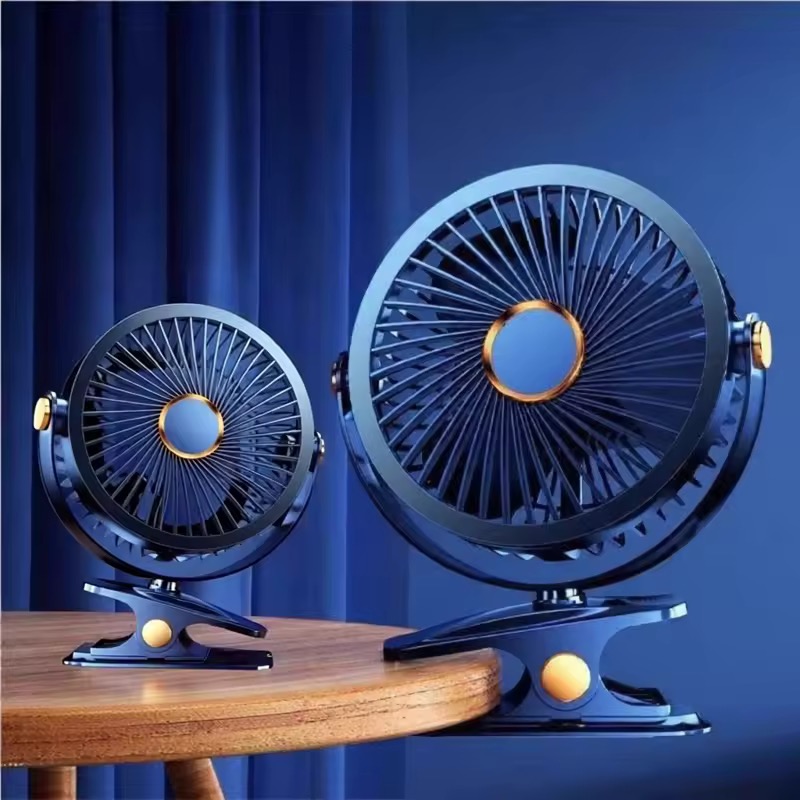 Quạt Tích Điện Kẹp FUJIMAX, Hiện thị %pin, Dung Lượng Pin lớn, Lồng quạt 20cm