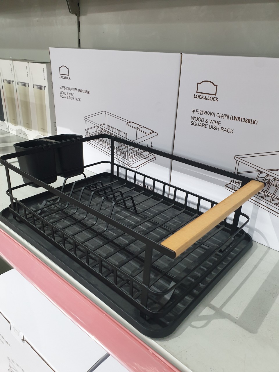 Kệ Đựng Chén Dĩa (Chén Bát) 1 Tầng Bằng Sắt Sơn Tĩnh Điện LWR138BLK (hàng chính hãng)
