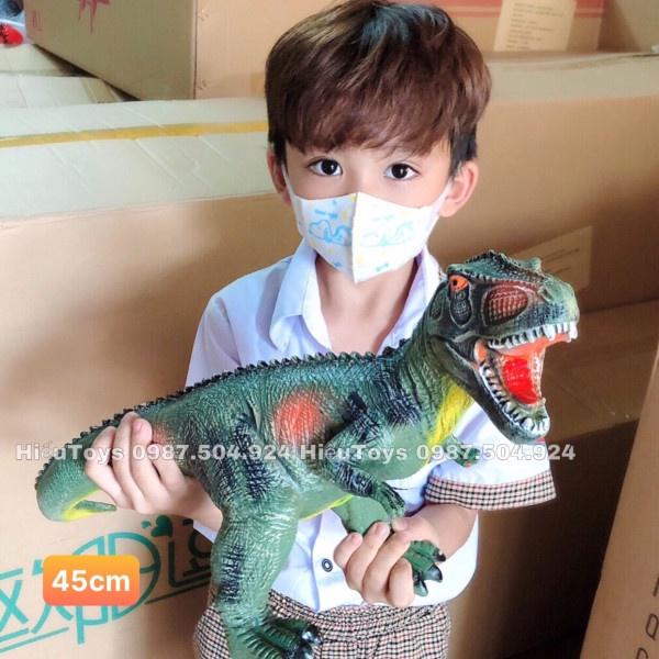 Khủng Long Bạo Chúa Size To 63cm Chất Liệu Cao Su Mềm Nhồi Bông Có Nhạc Đồ Chơi Cho Bé Trai Hiếu Toys