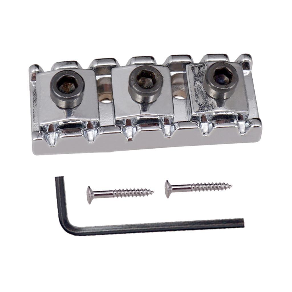 2x Guitar String Nut W/Wrench Screws Set For Electric Guitar Bridge 43mm
