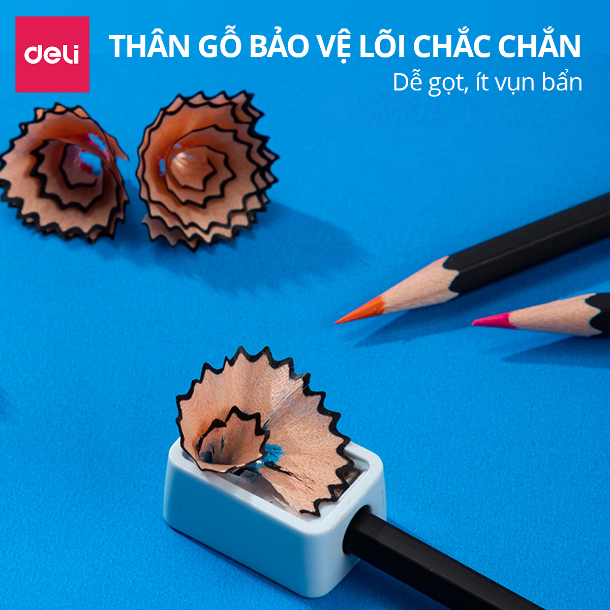 Bút Chì Màu Gốc Nước Chuyên Nghiệp Deli Kèm Cọ Vẽ - 36/48/72 Màu Thiết Kế Tô Vẽ Tranh Phác Thảo Học Sinh