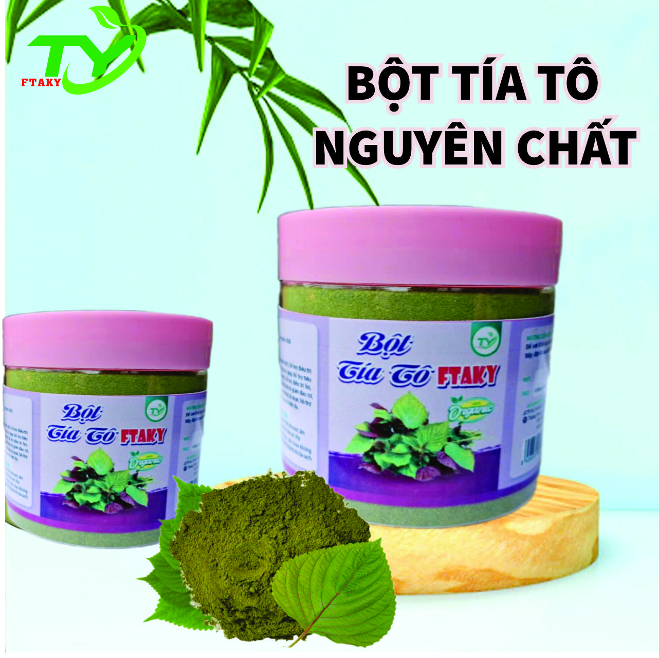 Bột tía tô nguyên chất FTAKY - Hộp 100g