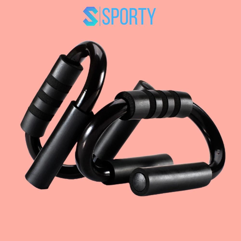 Dụng Cụ Tập Hít Đất chống đẩy cầm Tay, Tay nắm chống đẩy YOGA chính hãng SPORTY chất liệu thép cứng cao cấp