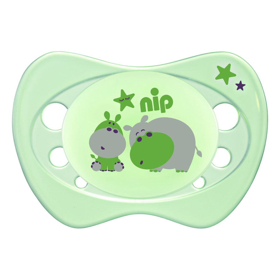 Bộ 2 Ti Ngậm Sơ Sinh Phát Sáng Newborn Night Nip Silicon Nip31308 (Cỡ 0)