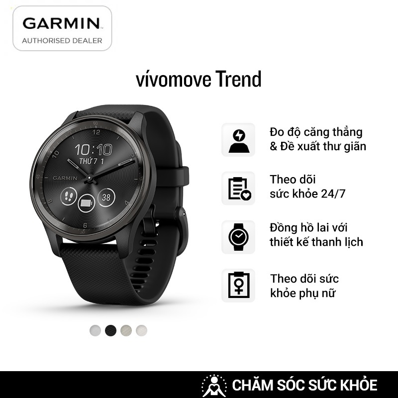 Đồng hồ thông minh Garmin Vivomove Trend - Hàng chính hãng