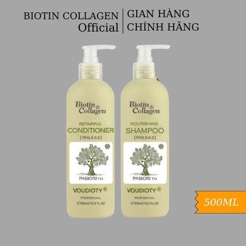 Dầu cặp gội xả Biotin Collagen xanh lá 500ml