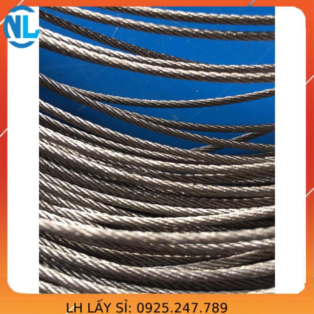 Dây cáp inox chuẩn 304 . dây phơi quần áo. dây phơi đa năng không han rỉ cáp thép giá sỉ