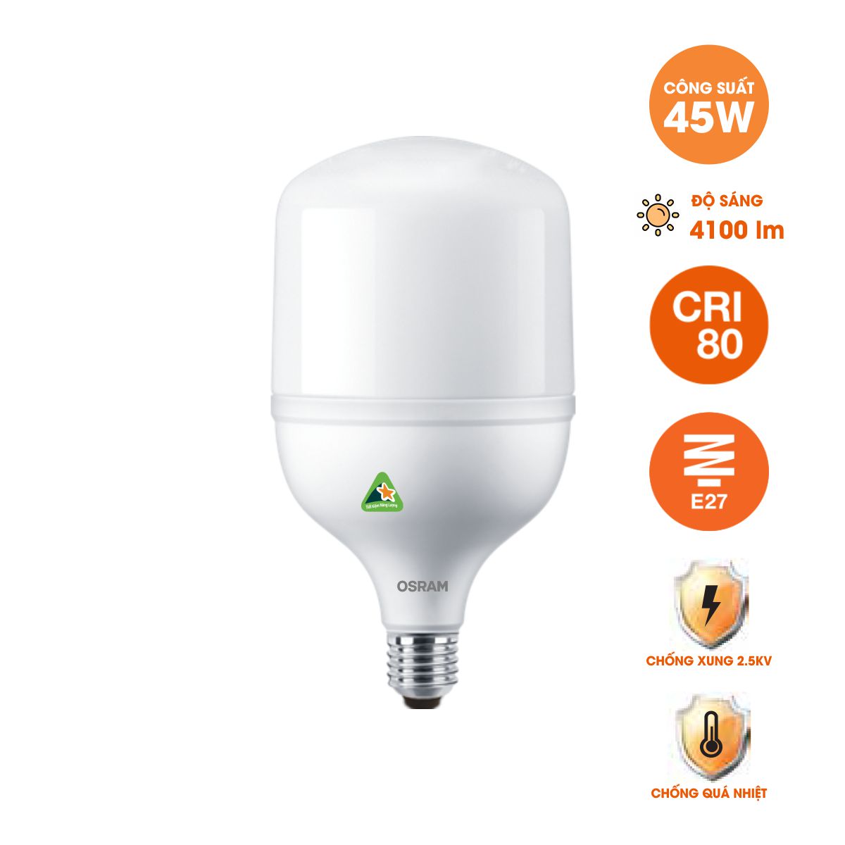 Bóng đèn LED trụ T-Bulb OSRAM E27 - Hiệu suất cao, chất lượng ánh sáng vượt trội