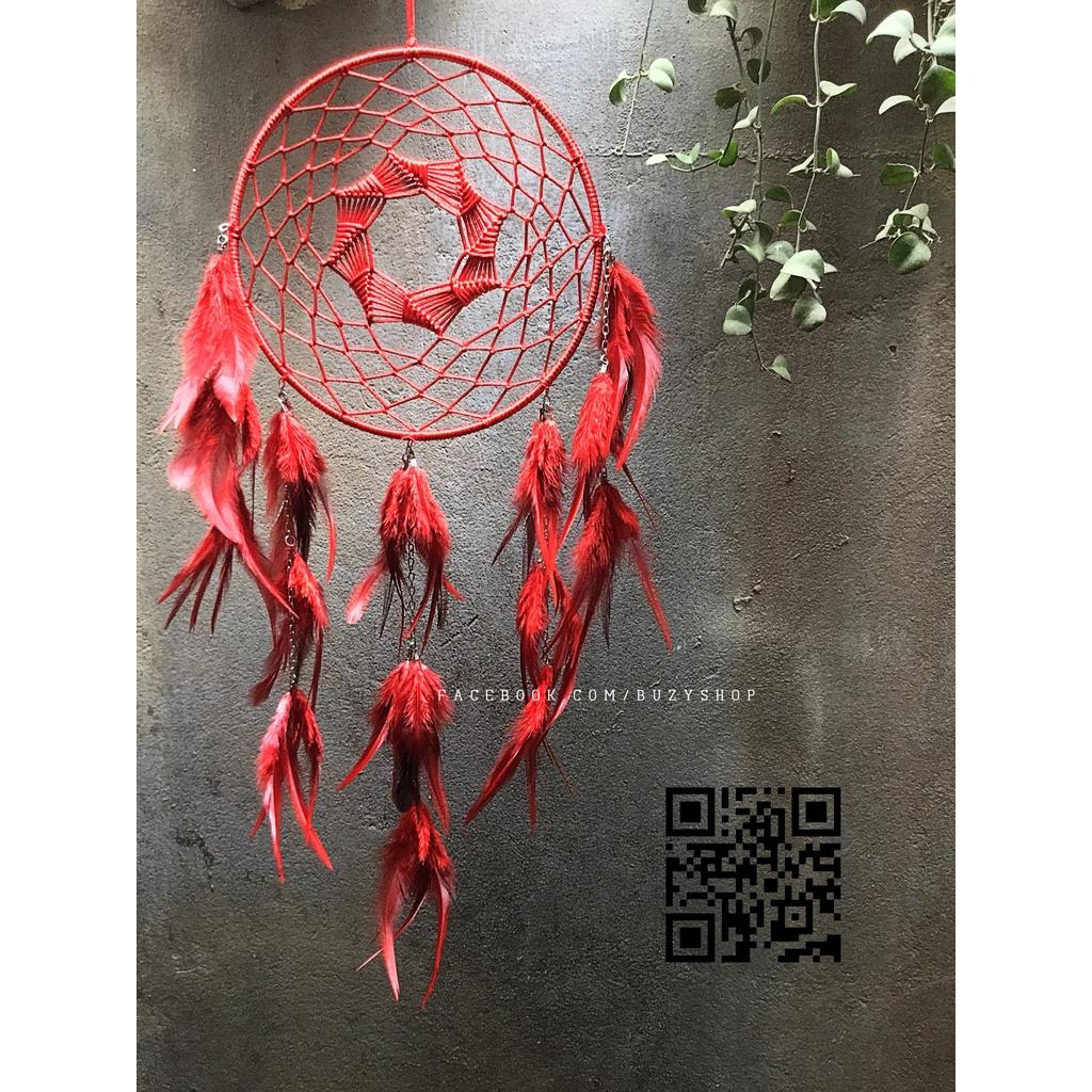 DREAMCATCHER- vòng đuổi bắt giấc mơ loại lớn (25cm) - MÀU ĐỎ