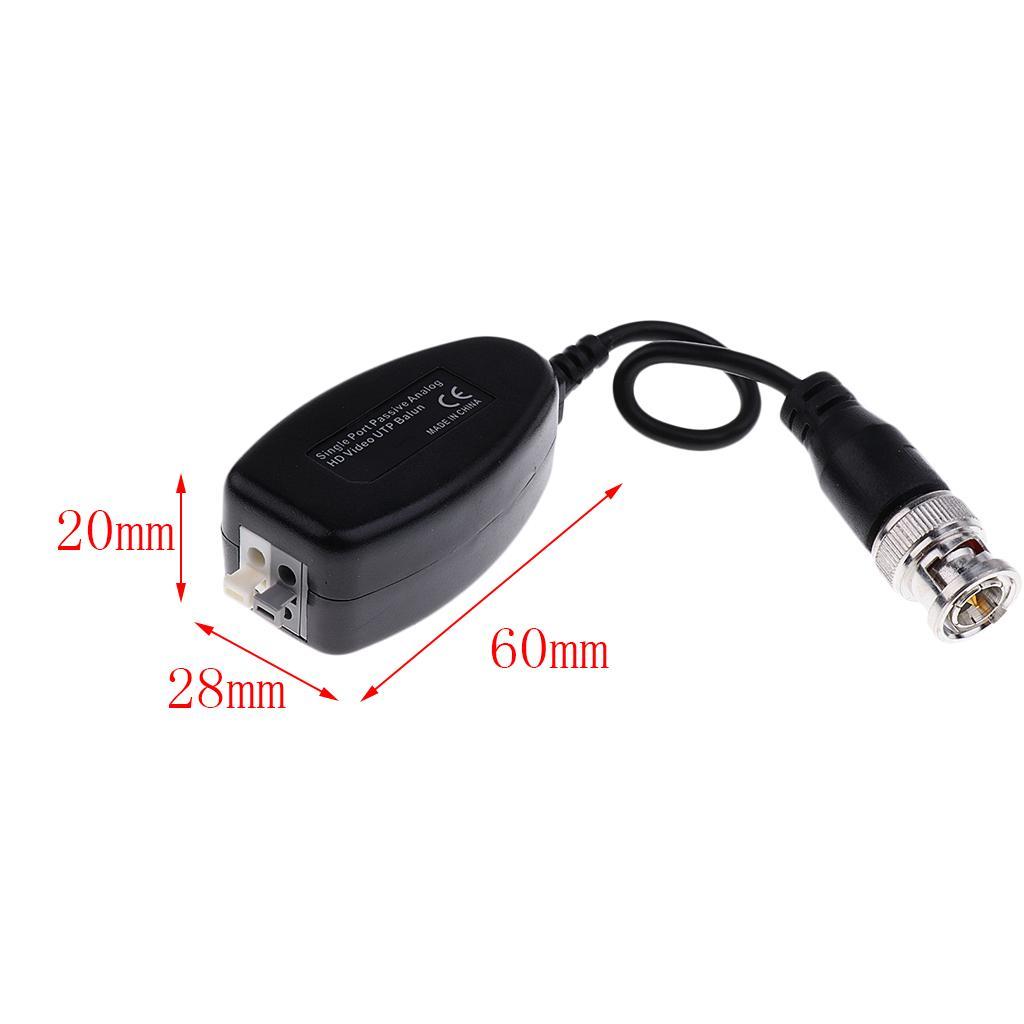 2Pcs Single Port Passive Analog HD Video UTP Balun for HD-CVI/TVI/AHD Camera