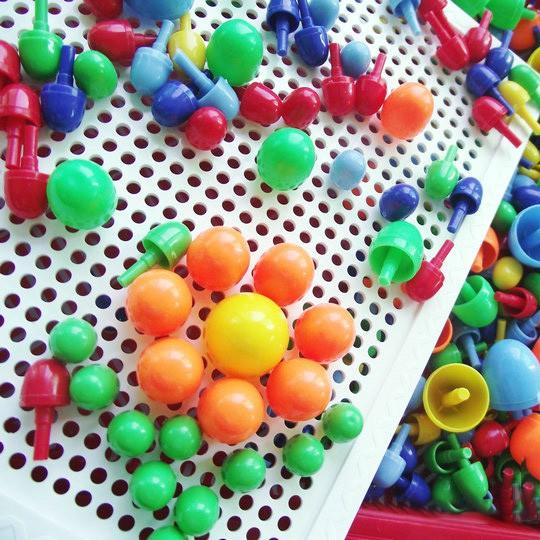 Đồ chơi xếp hình đinh nấm sáng tạo 296 chi tiết cho bé, bộ ghép hình hạt nhựa đinh nấm tạo hình nhiều màu