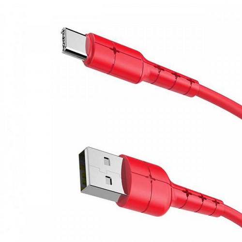 Cáp sạc USB Type - C Hoco hỗ trợ sạc nhanh 2.0A có đèn LED báo sạc, 118 Dây tráng men - Hàng chính hãng