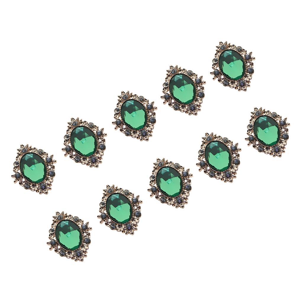 20pcs Rhinestone Flat Back Beads Button Scrapbook Embellishment Crafts