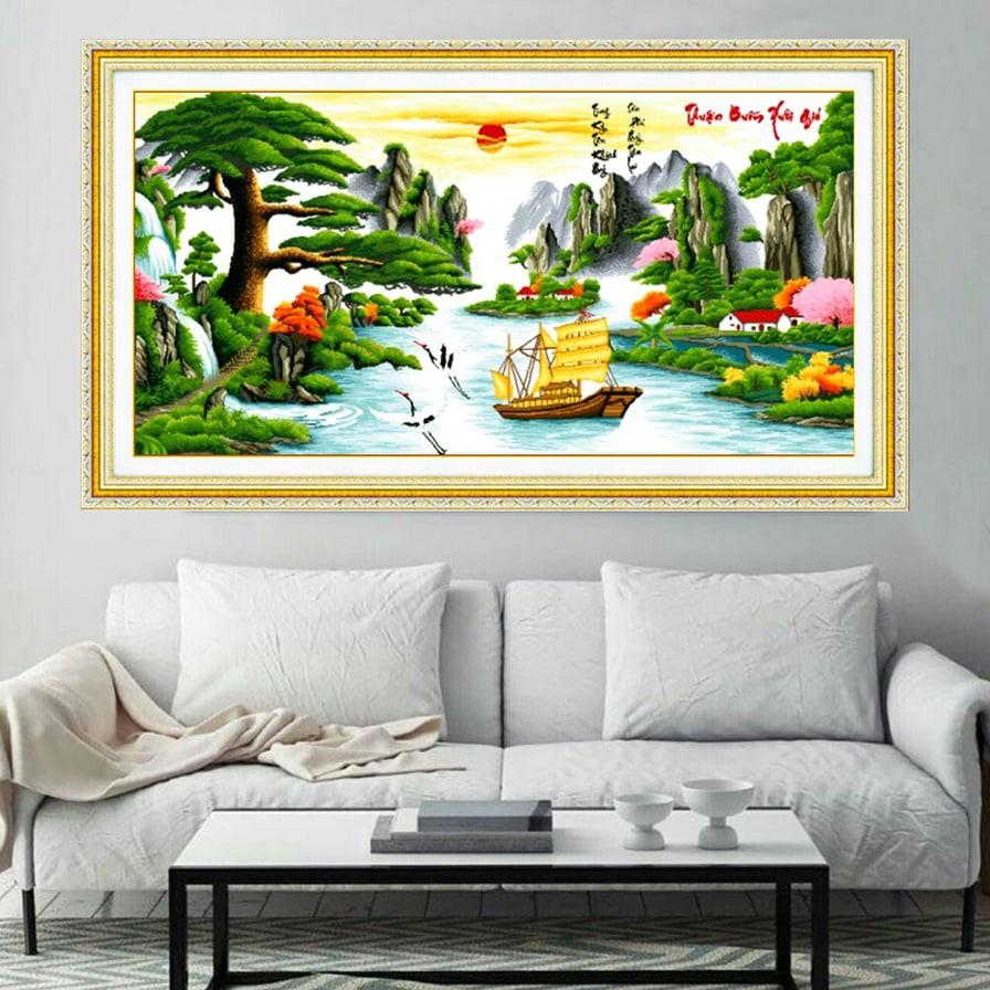 Tranh thêu chữ thập Thuận buồm xuôi gió I 189x92cm I F283