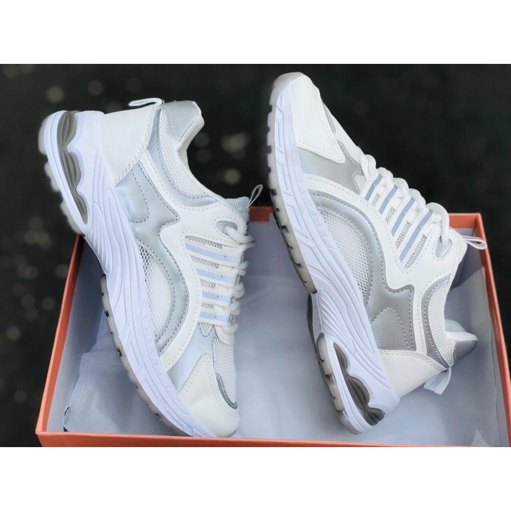 Giày sneaker nữ, giày thể thao AKSPROT viền phản quang đế tăng chiều cao size 35 đến 39