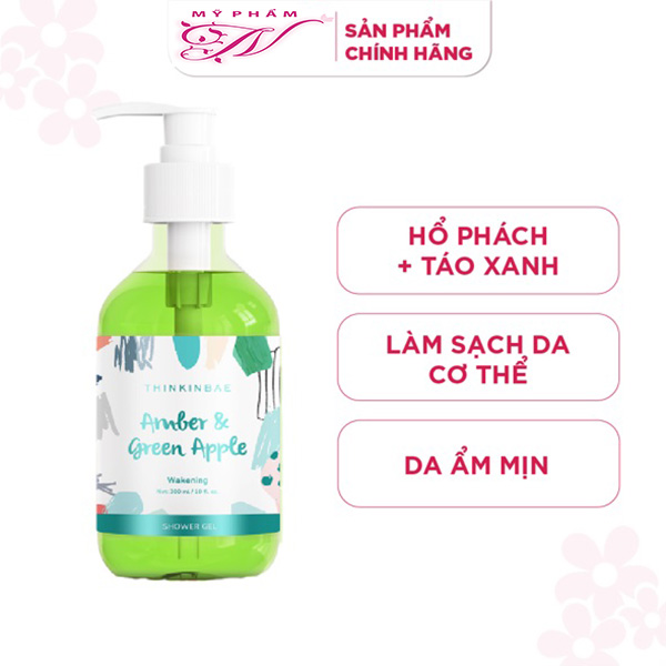 Sữa tắm Thinkinbae hương Hổ phách và Táo xanh 300ml