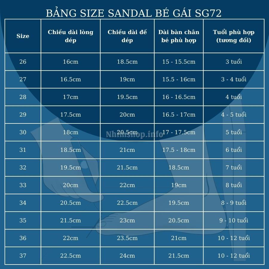 Dép quai hậu sandal bé gái 3 đến 12 tuổi êm thoáng màu tím xanh trắng quai ngang thể thao khỏe khoắn và năng động SG72