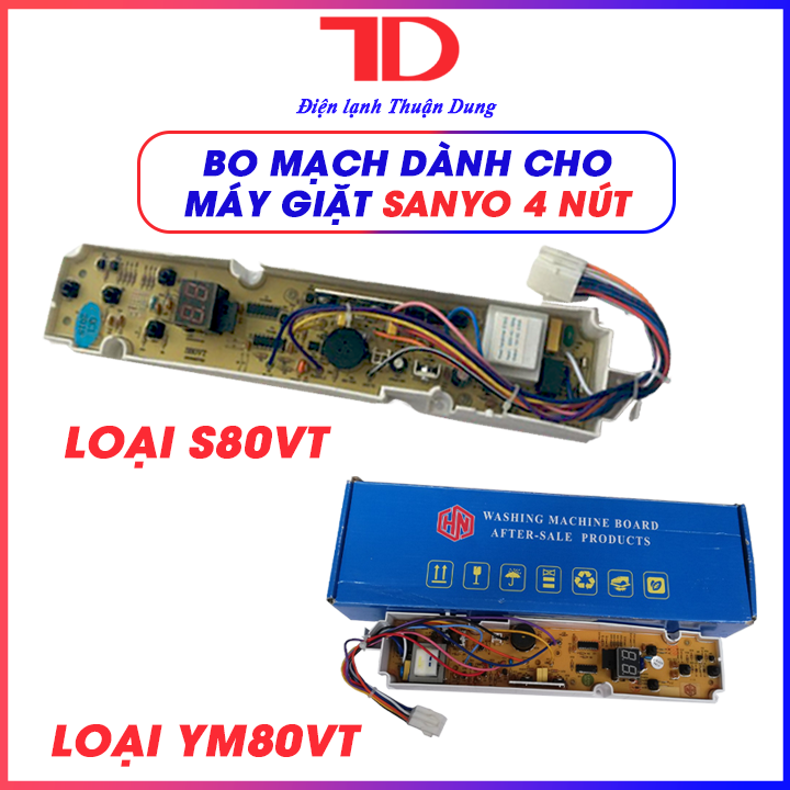 Bo Mạch dành cho Máy Giặt SANYO 4 Nút Hàng Nhập Khẩu