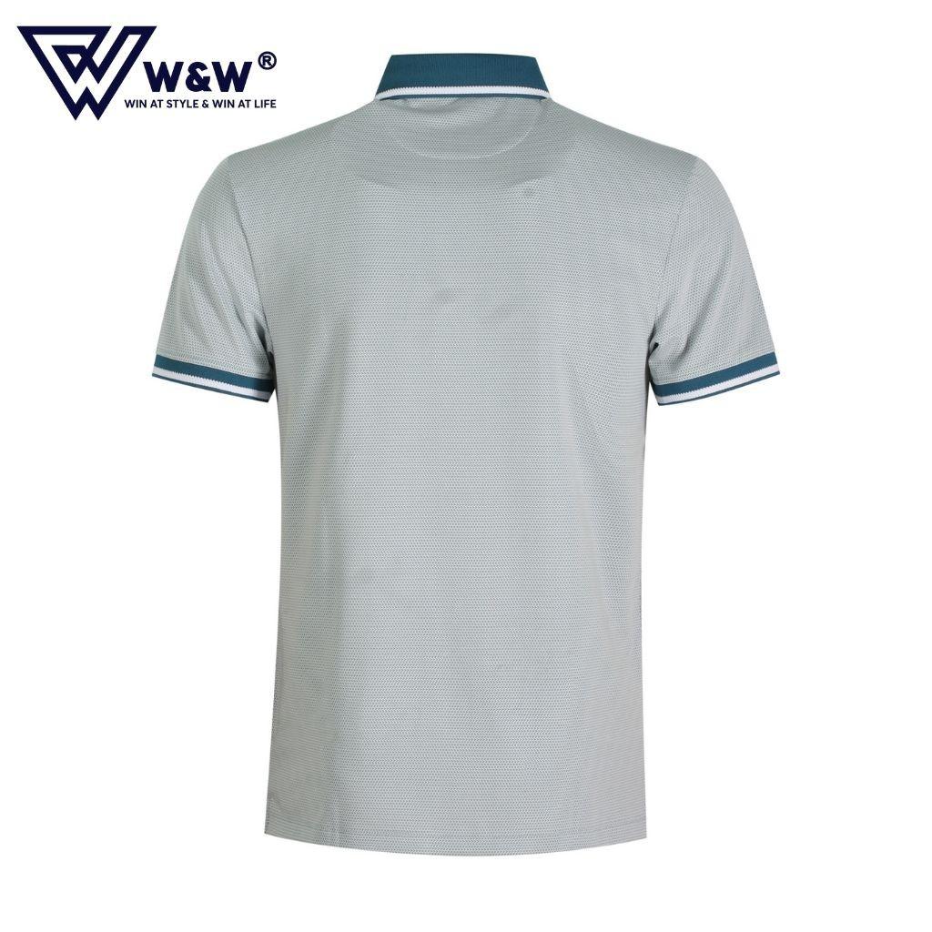 Áo Thun Polo Nam W&amp;W Dáng Regular Fit- Cổ Bẻ Đức Tay Ngắn Phối Màu Khác, Chất Liệu Thoáng Mát, Thấm Hút Tốt WPO72R