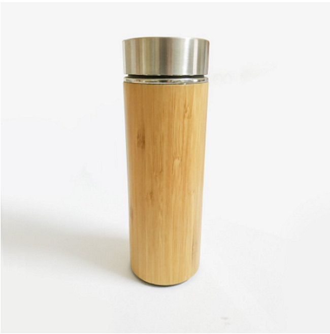 Bình Nước Giữ Nhiệt Lõi Inox Vỏ Gỗ Tre T7 Cao Cấp