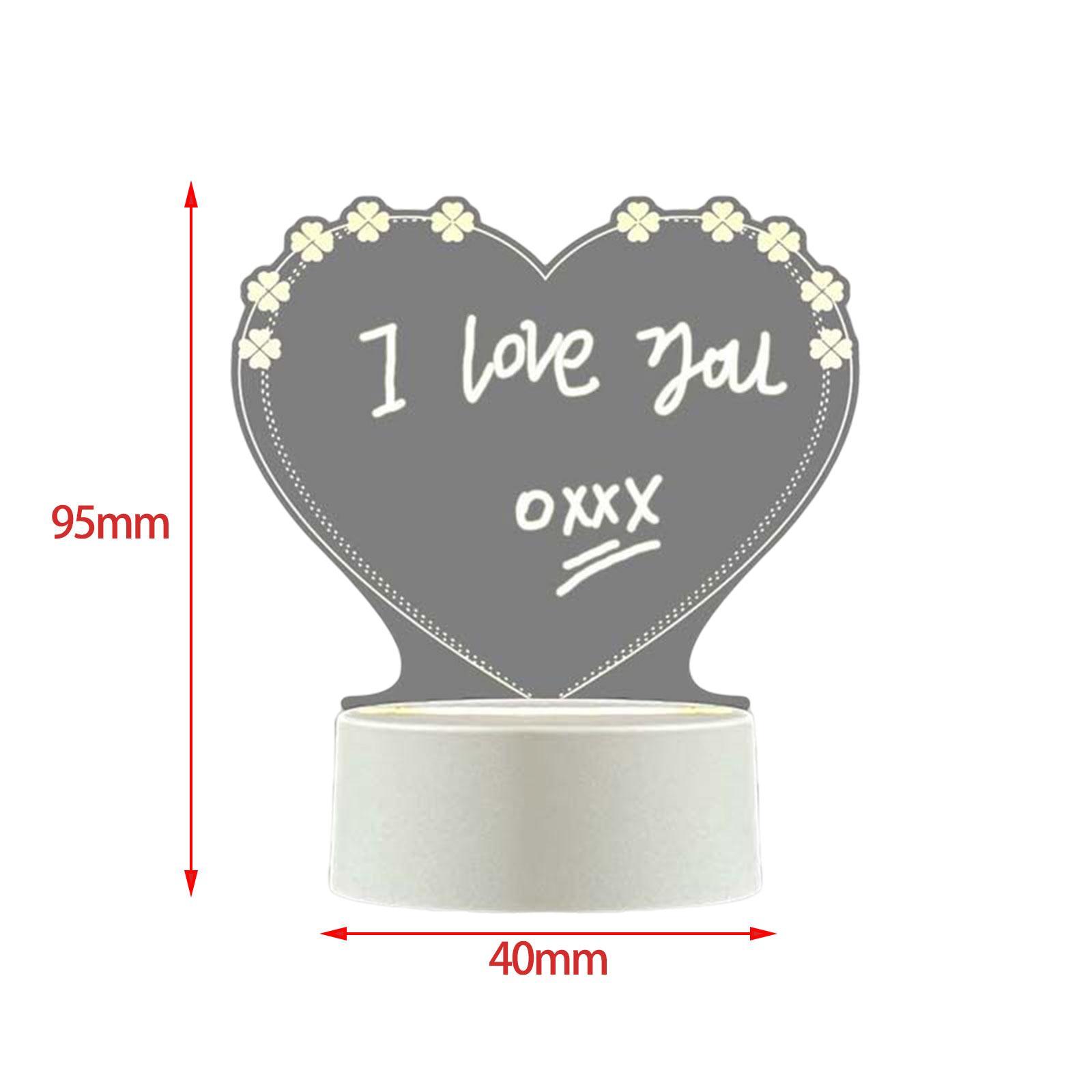 USB Message Boards Sign 3 Color Night Light Decorative Desk for Girlfriend