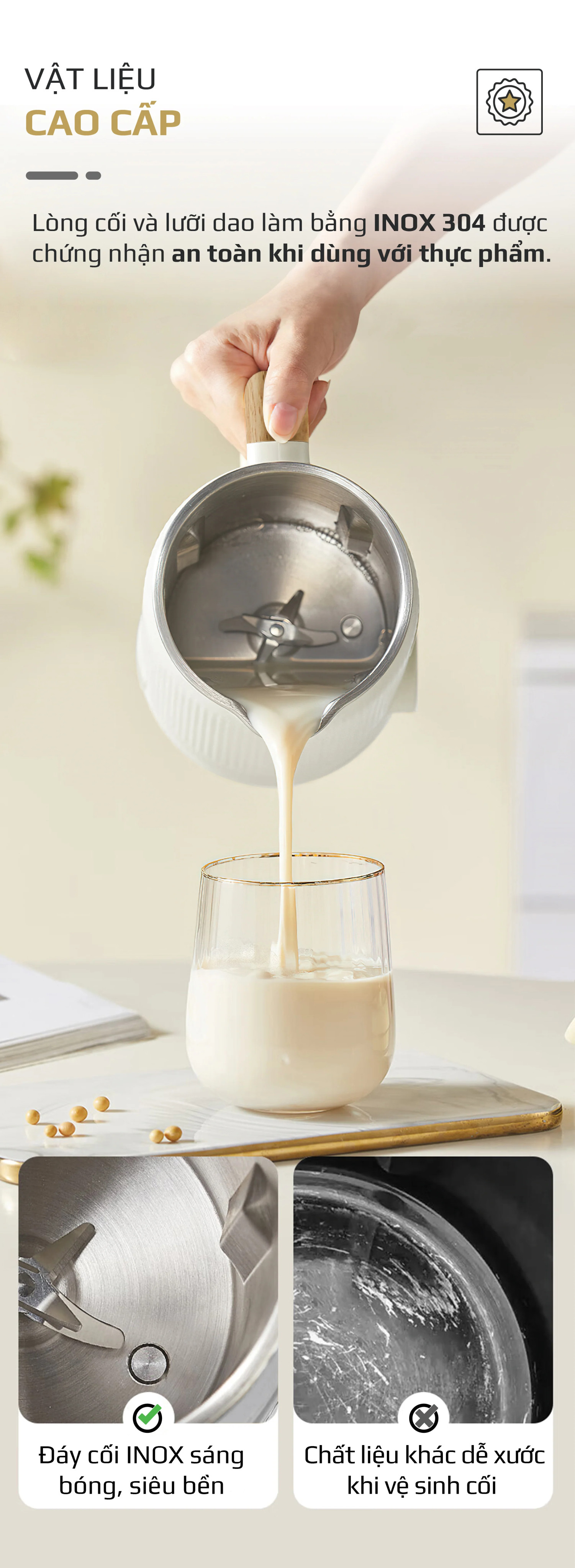 Máy xay nấu sữa hạt đa năng Olivo CB400 - Dung tích 400ml - 7 Chức Năng - Thiết kế nhỏ gọn - Hàng chính hãng