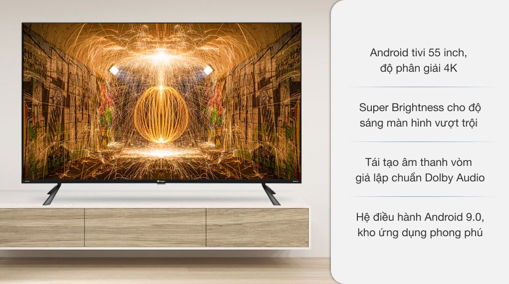 Smart Tivi Casper 4K 55 inch 55UG6100 chính hãng - Tìm kiếm bằng giọng nói - Hàng Chính Hãng