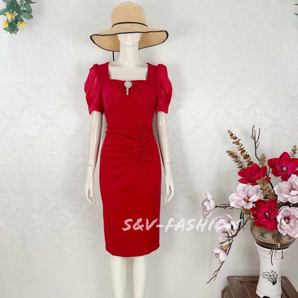 Đầm ôm dáng màu trơn thời trang mùa hè phong cách Hàn Quốc cho nữ