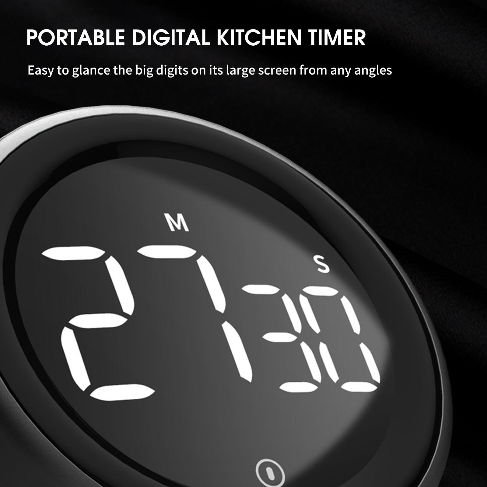 Bộ Hẹn Giờ Bếp Nam Châm Đếm Ngược Kỹ Thuật Số Màn Hình Lcd Lớn Cho Nấu Nướng