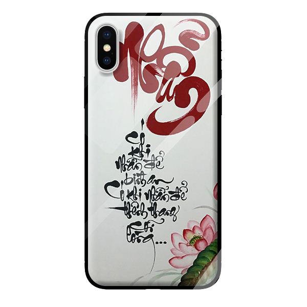 Ốp kính cường lực cho iPhone XS MAX thư pháp 21 - Hàng chính hãng