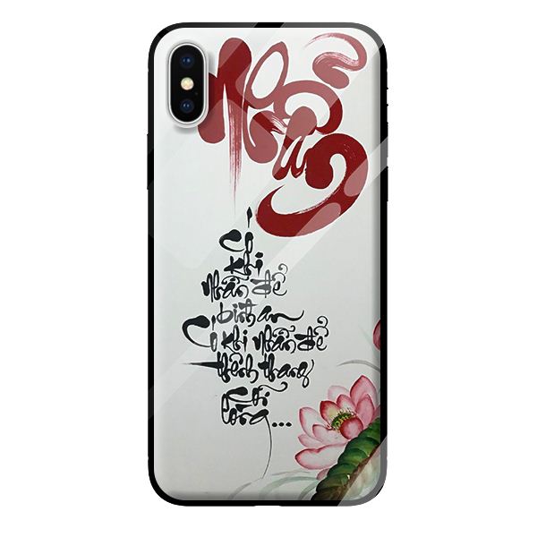 Ốp kính cường lực cho iPhone X thư pháp 21 - Hàng chính hãng
