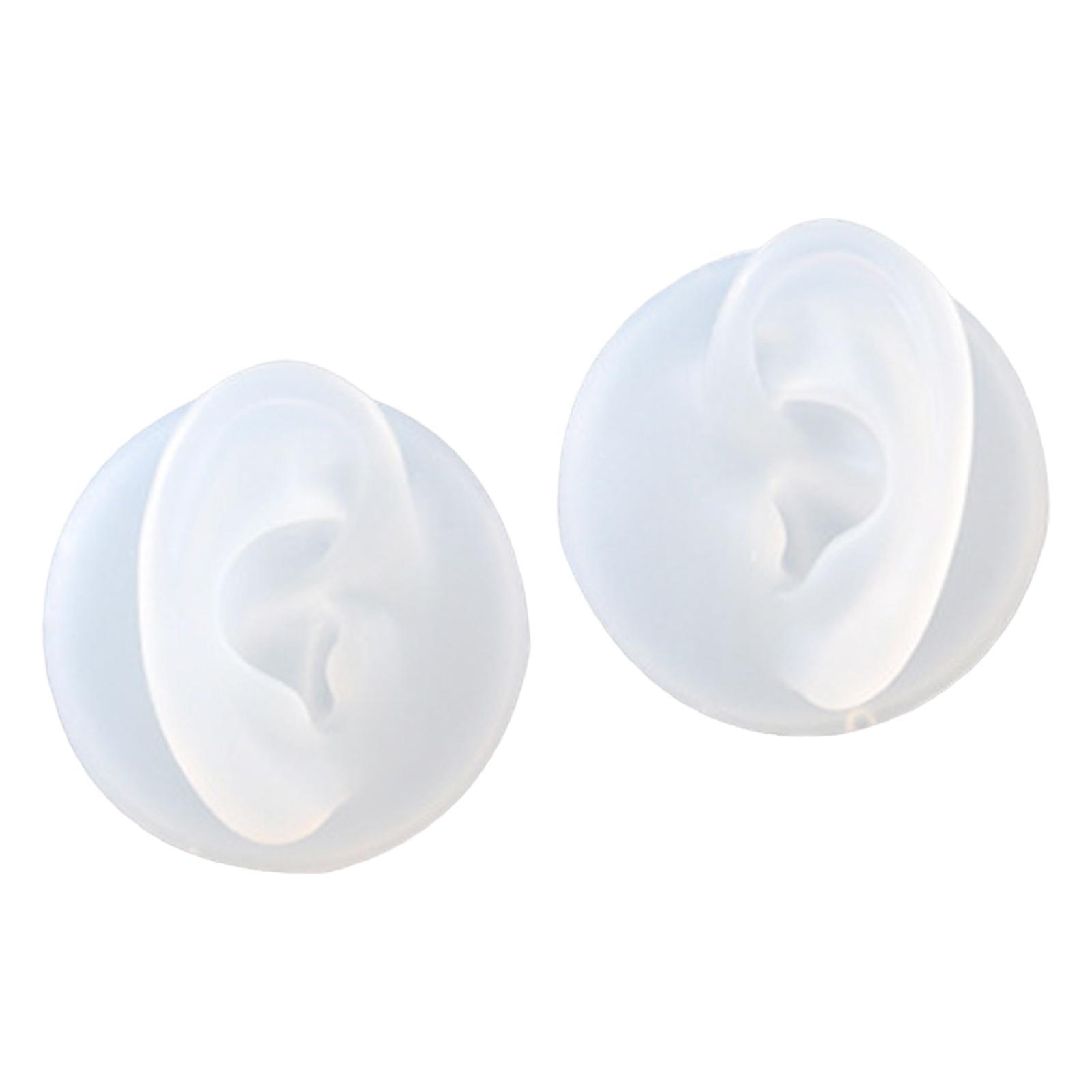 Soft Silicone Ear Model Simulated Ear Models Rubber Washable for Shop Brown
