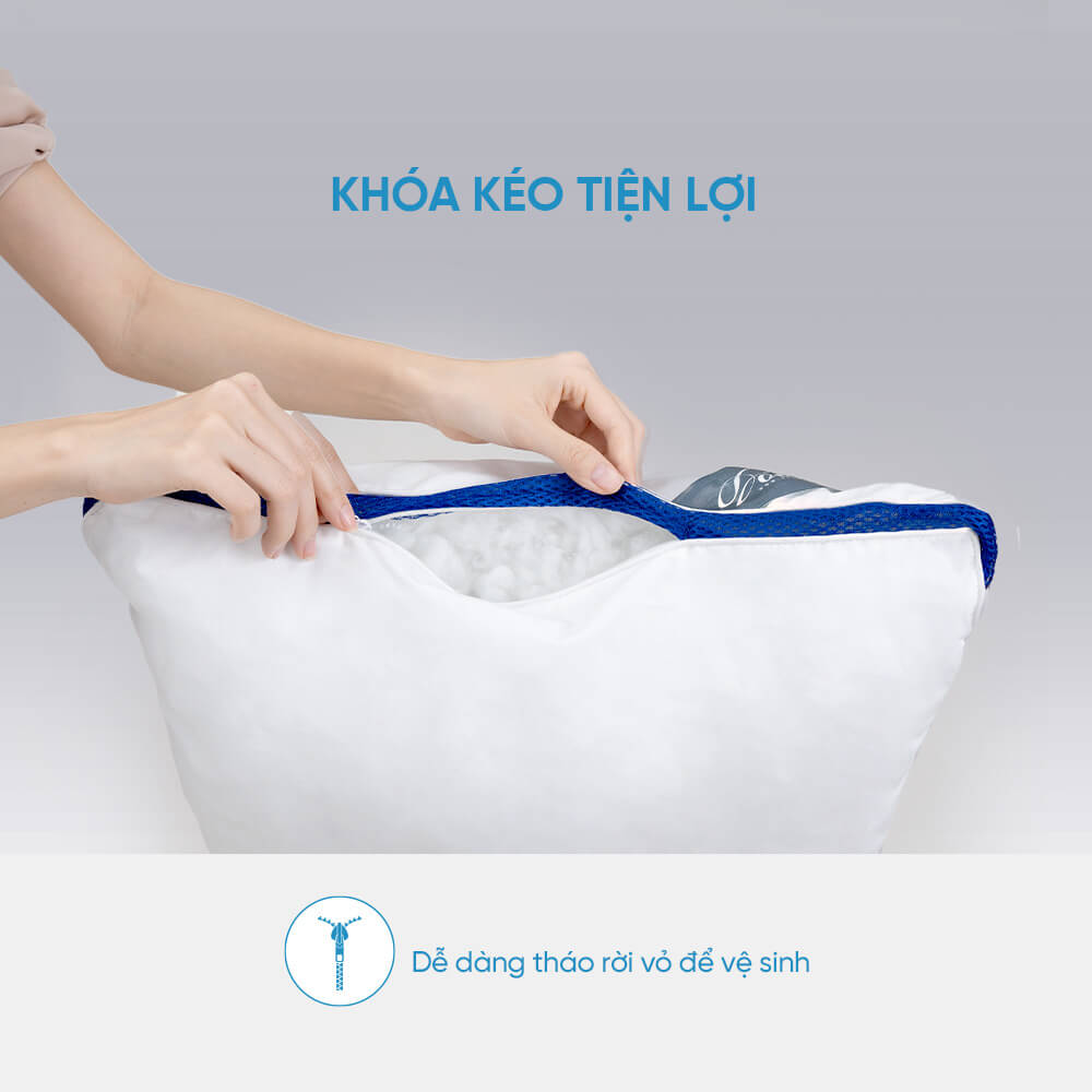 Ruột gối Microfiber Doona cao cấp, êm ái, mềm mại 