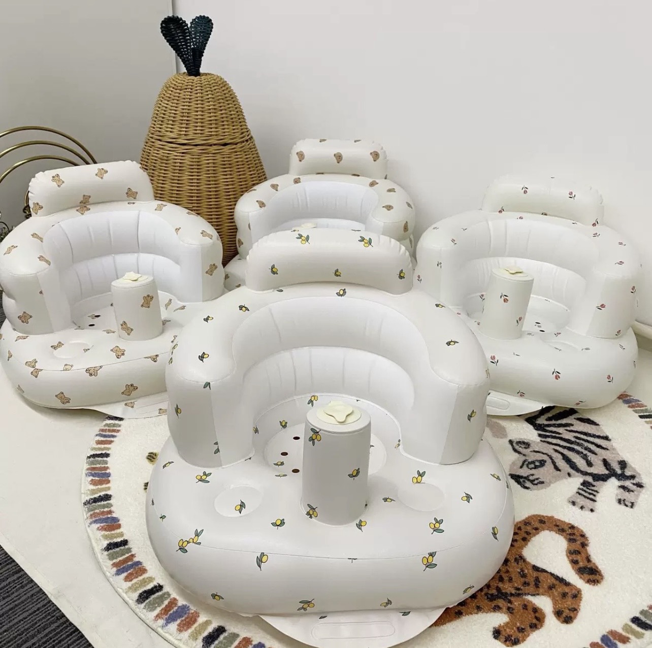 Ghế hơi tập ngồi cho bé cao cấp phong cách Hàn Quốc phù hợp cho bé từ 4 tháng tuổi trở lên