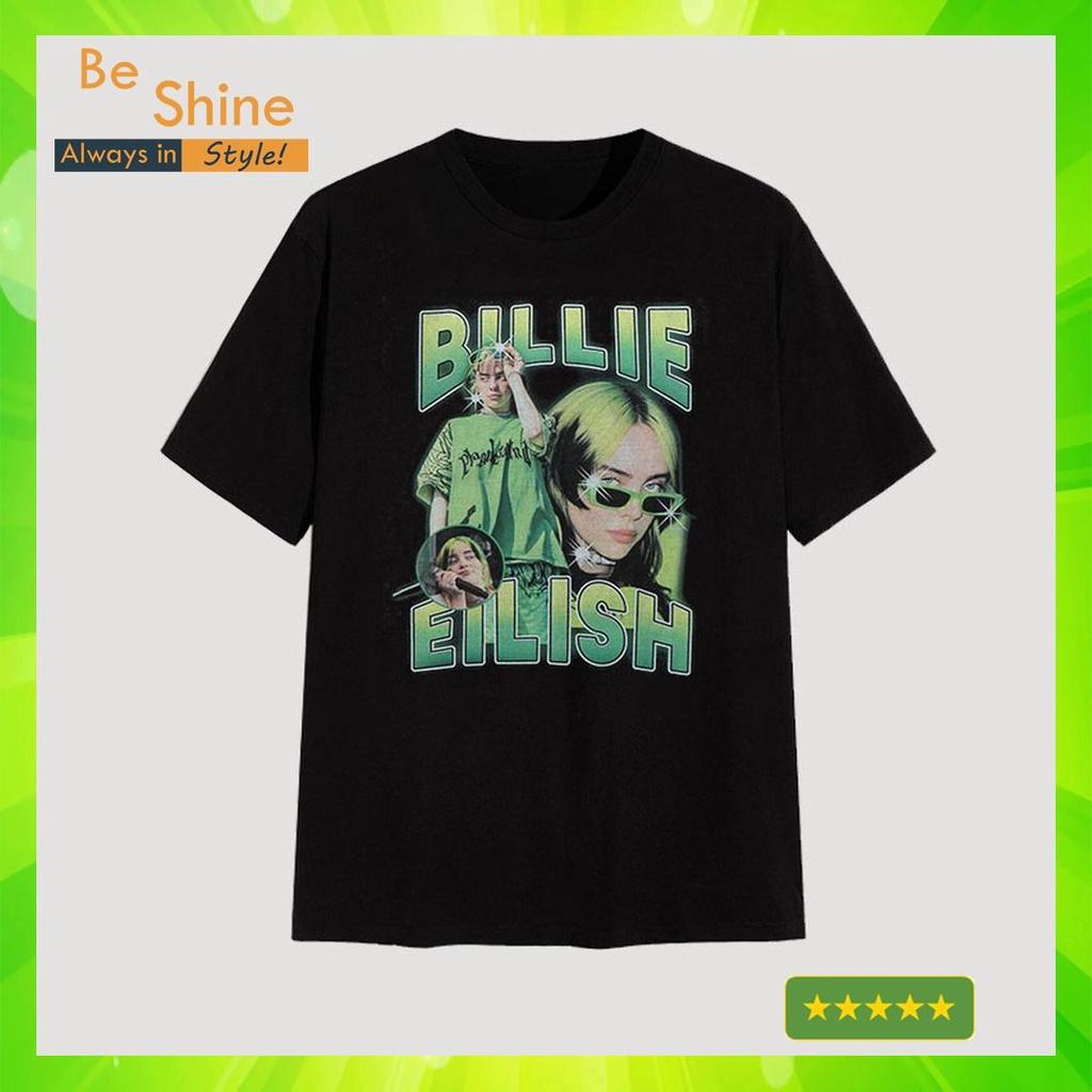 Áo Thun Unisex Form Rộng Billie Eilish v3 Hiphop Gen Z - Áo Phông Tay Lỡ Cotton Cổ Tròn - Beshine Store