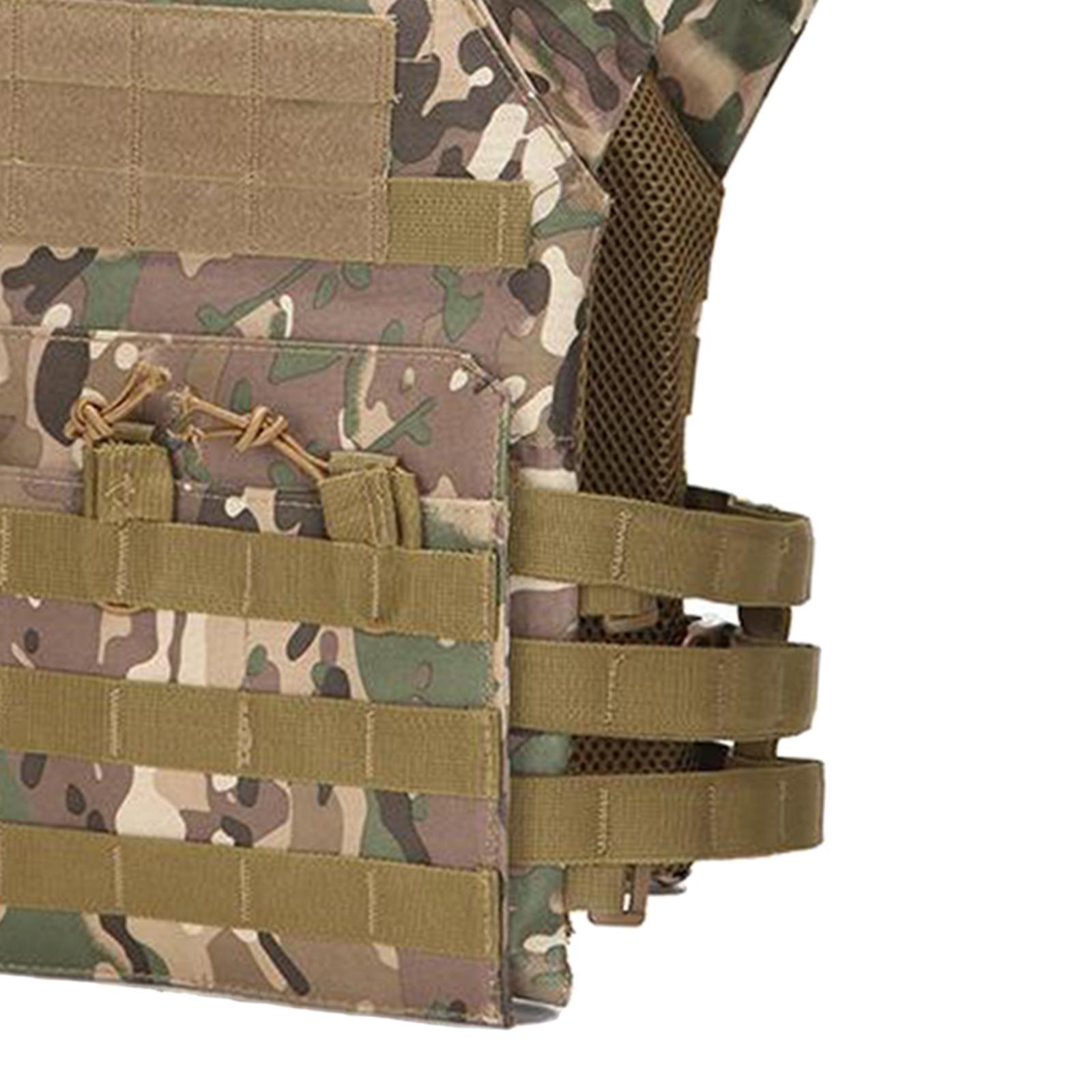 1Pc Mens Gaming Vest Multiple Pouches Training Vest Black