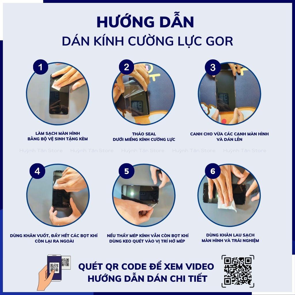 Kính cường lực pixel 6a trong suốt không full màn chống bám vân tay chính hãng Gor phụ kiện huỳnh tân store - Hàng nhập khẩu
