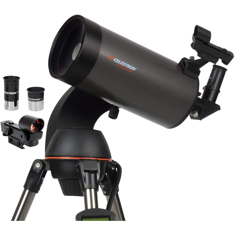 Kính thiên văn Celestron Nexstar 127SLT tự động tìm sao, Quan sát rõ các chi tiết trên bề mặt mặt trăng, vành đai Sao Thổ, các chỏm băng trên cực trên Sao Hỏa, các sọc mây trên Sao Mộc, hoặc một số vật thể trong danh mục Messier  | Hàng chính hãng