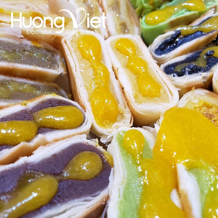 Combo Bánh pía kim sa Tân Huê Viên 10 bánh 10 vị khác nhau, bánh pía Sóc Trăng mini, đồ ăn vặt Sài Gòn