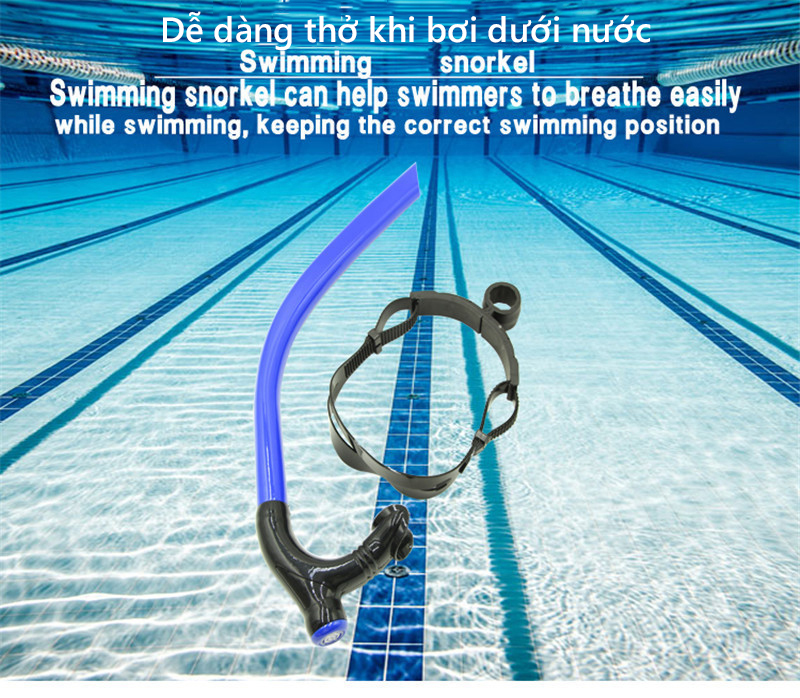 Ống Thở Lặn Chuyên Nghiệp Cleacco Với Dây Đeo Silicone Mềm Mại Co Giãn - Hàng Chính Hãng
