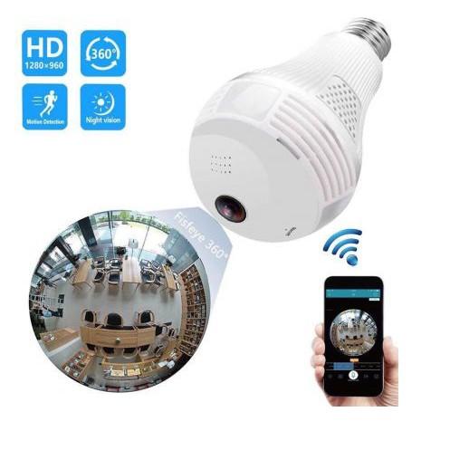 Camera Wifi Hình Bóng Đèn Quan Sát 360 Độ