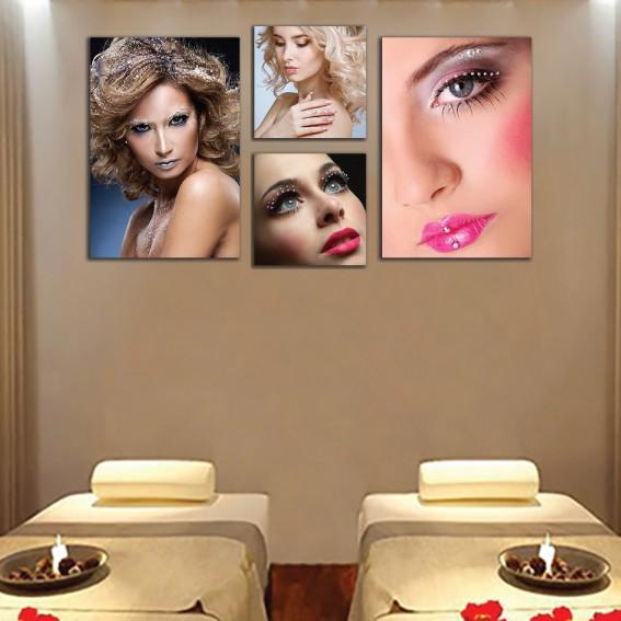 Tranh spa trang trí tiệm make up, shop son môi, shop mỹ phẩm