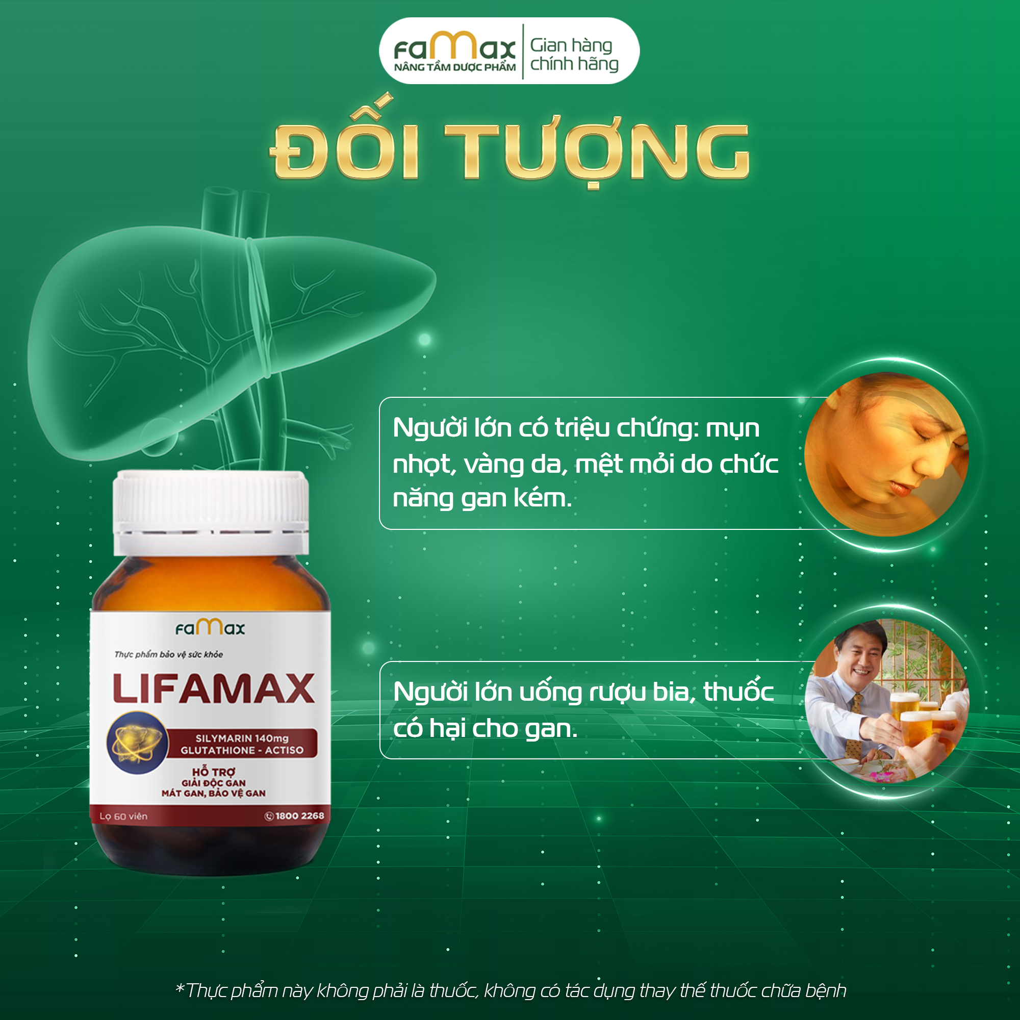 [FAMAX] Combo Lifamax + Bonmax Joint 60 viên - Hỗ trợ giải độc gan, mát gan, khoẻ khớp, chắc xương