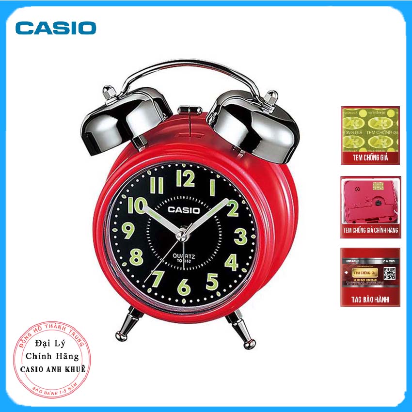 Đồng Hồ Để Bàn Casio TQ-362-4ADF Có Đèn - Chuông Báo Thức ( 13.6×10.6×6 cm )